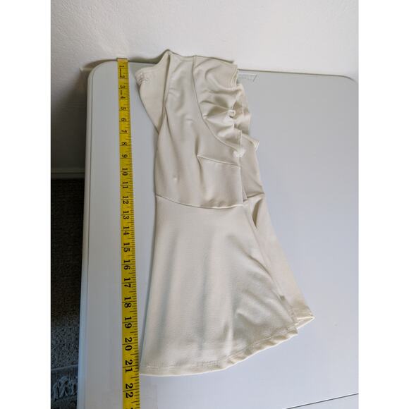 Urban Outfitters Cream Flutter Sleeve Babydoll V Neck Top Women Size S Fairy Y2K - Picture 10 of 10